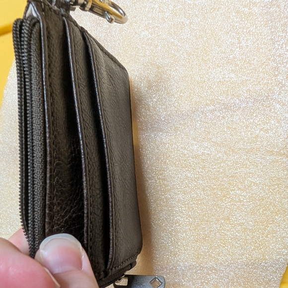 Jewell Dark Brown Leather Card Holder - Picture 3 of 4